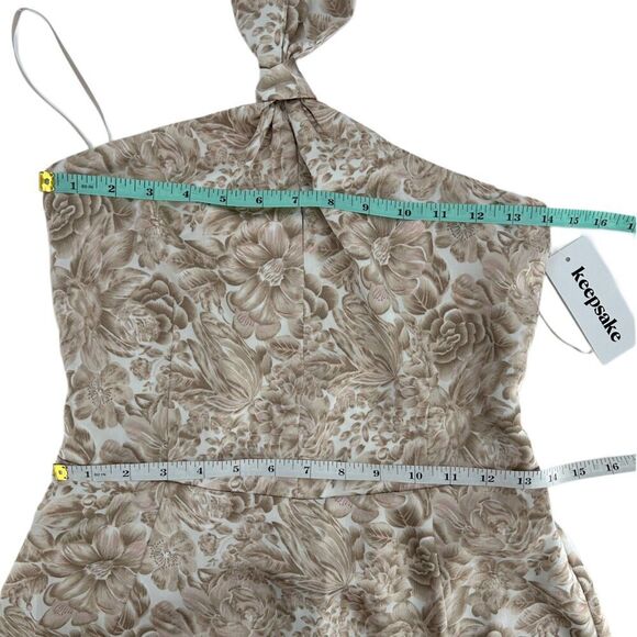 Keepsake Heartloom Cream Halter Smocked Back Alyssa Mini Dress NWT Small - Picture 11 of 13